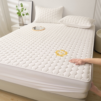 91家纺网 家纺一手货源 找家纺 （总）雅萱家纺 2024新款A类磨毛大豆防水床笠-菱格