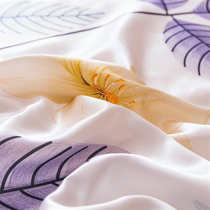 91家纺网 家纺一手货源 找家纺 梦舒羽 2025新款大版可水洗冰丝床单宿舍床垫保护罩三件套 花曳