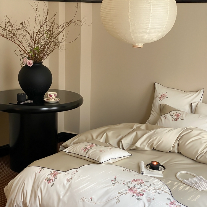 91家纺网 家纺一手货源 找家纺 MIU缪家居-2024新款100支全棉四件套-点春枝 点春枝（绿）