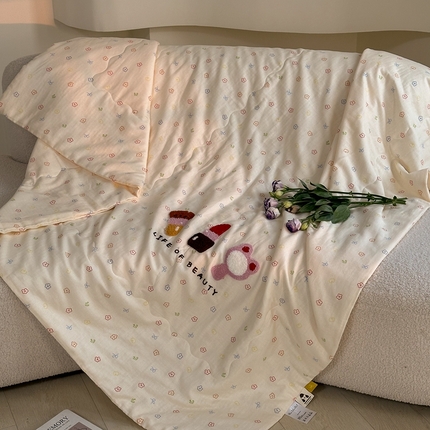 洋铭区（原狠狠爱） 2024新款双层纱毛巾绣夏被 美妆公主