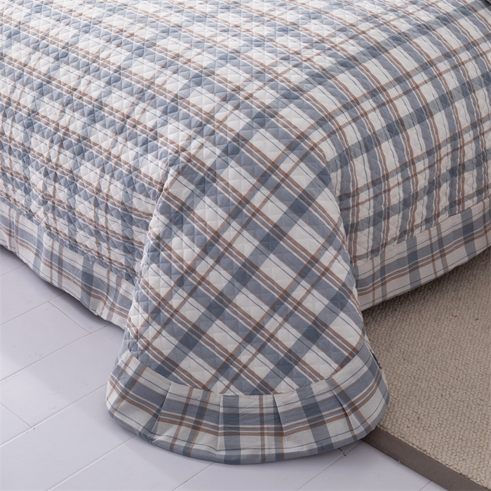 91家纺网 家纺一手货源 找家纺 优乐家纺 2025新款全棉床盖三件套水洗纯棉夹棉绗缝加厚铺盖 纽爱格兰