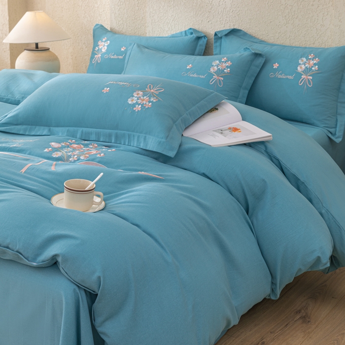 91家纺网 家纺一手货源 找家纺 （总）绒博士 2024新款全棉磨毛暗合四件套-倾城之恋