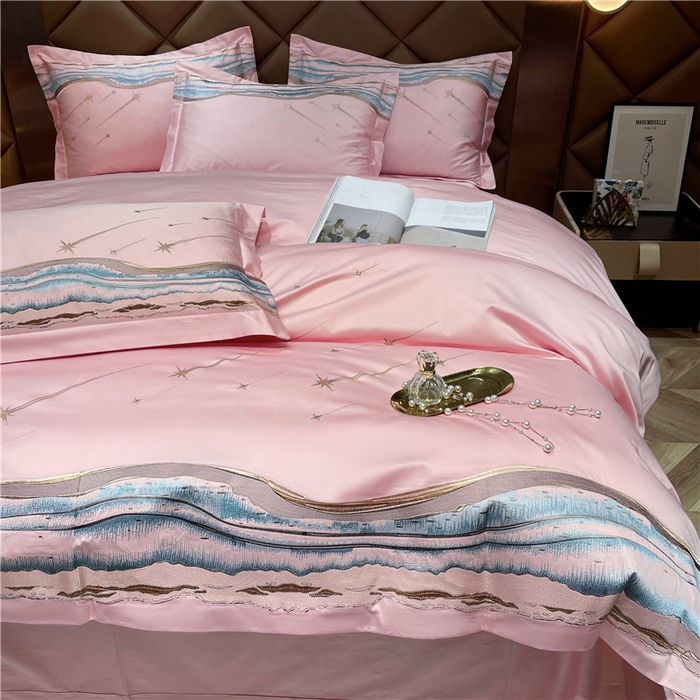 91家纺网 家纺一手货源 找家纺 红番天家居馆 2025新款长绒棉系列四件套-罗马之恋 简爱玉