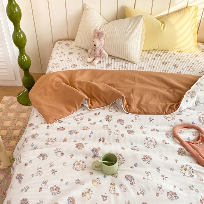 91家纺网 家纺一手货源 找家纺 （总）羋多家纺 2024新款麻绳印花小米棉夏被云感泡芙棉被子泡泡纱单夏被（另有单独床盖）