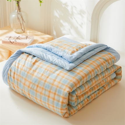 91家纺网 家纺一手货源 找家纺 （总）易博 热卖色织水洗棉夏被四件套