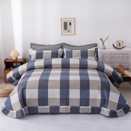 91家纺网 家纺一手货源 找家纺 （总）优乐家纺 2025新款全棉床盖三件套水洗纯棉夹棉绗缝加厚铺盖