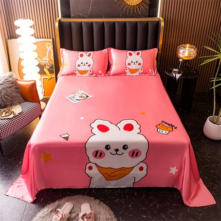 91家纺网 家纺一手货源 找家纺 （总）梦舒羽 2025新款大版可水洗冰丝床单宿舍床垫保护罩三件套