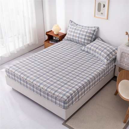 优乐家纺 2025新款全棉床笠水洗纯棉夹棉绗缝加厚床笠 纽爱格兰