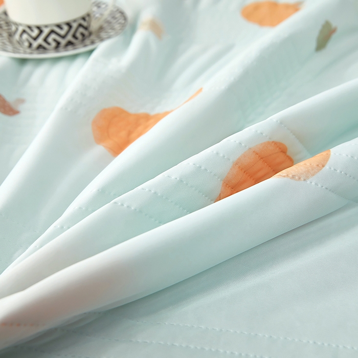 91家纺网 家纺一手货源 找家纺 牛魔王 2025新款冰丝凉感丝夏被 南瓜-绿