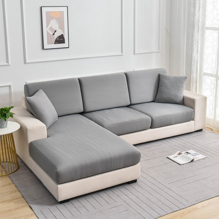 91家纺网 家纺一手货源 找家纺 兴妮雅家纺 2024新款冰丝面料组合沙发垫套 灰色