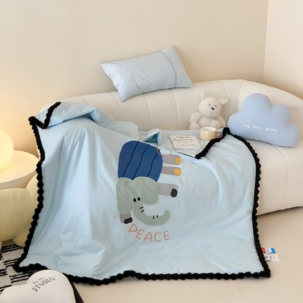91家纺网 家纺一手货源 找家纺 （总）喜多兔儿童家纺 2024新品全棉水洗棉夏被空调被小安馨被子