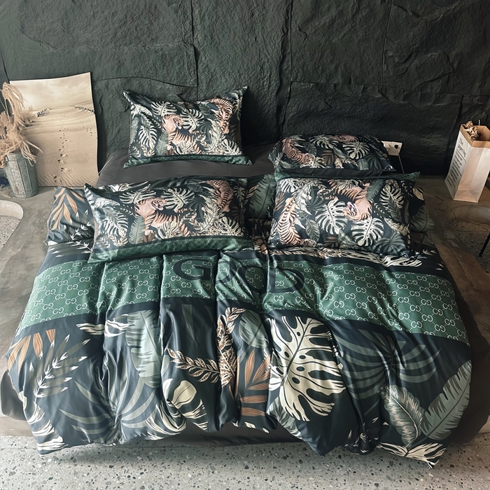 91家纺网 家纺一手货源 找家纺 （总）丽斐纺织 2024新款双面进口冰丝数码印花四件套水洗真丝四件套