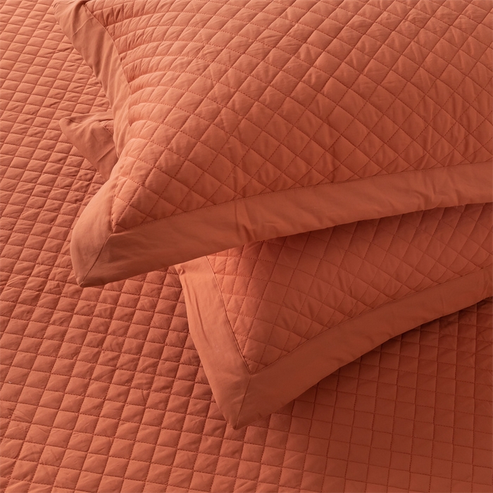 91家纺网 家纺一手货源 找家纺 优乐家纺 2025新款全棉床盖三件套水洗纯棉夹棉绗缝加厚铺盖 溶蜜橙