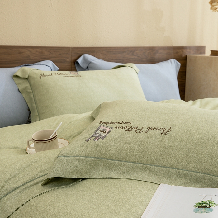 91家纺网 家纺一手货源 找家纺 绒博士 2024新款120支天丝棉四件套-玛奇朵 绿色