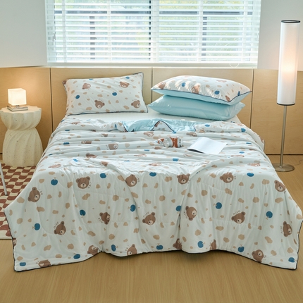 91家纺网 家纺一手货源 找家纺 （总）吾诺家居 2024新款凉感冰柔丝印花夏被