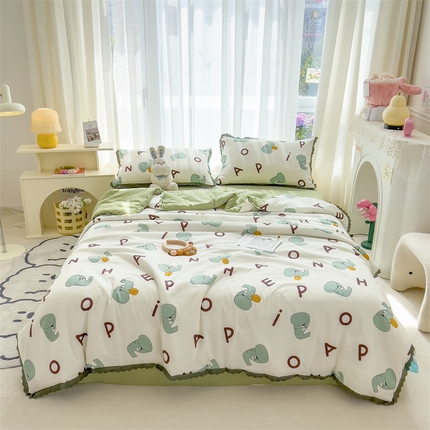 91家纺网 家纺一手货源 找家纺 （总）丝幔家纺 2025新款泡泡棉花边夏被