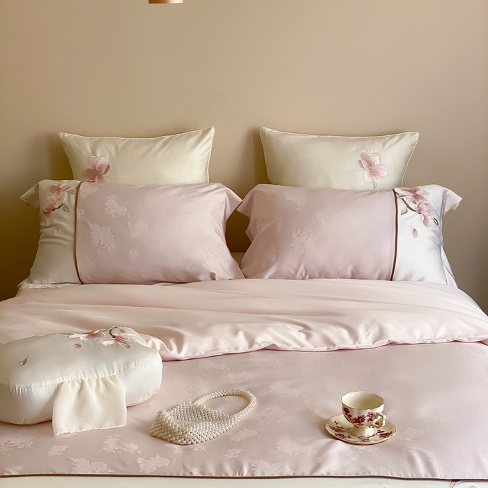 91家纺网 家纺一手货源 找家纺 （总）MIU缪家居-2024新款100支天丝棉提花四件套-木兰诗语