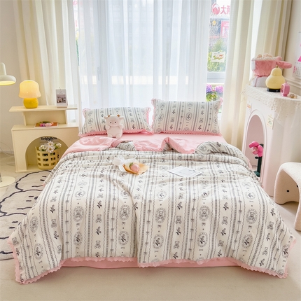 91家纺网 家纺一手货源 找家纺 （总）丝幔家纺 2025新款泡泡棉花边夏被