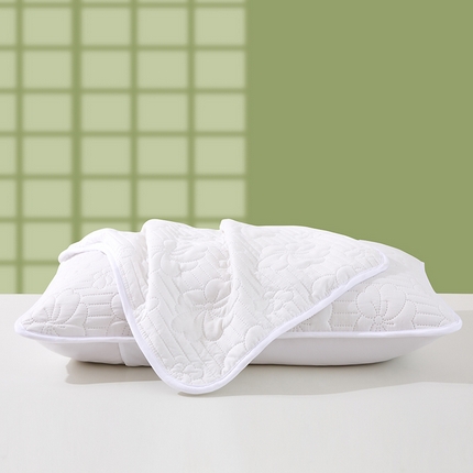 91家纺网 家纺一手货源 找家纺 曼陀罗 2025新款防水夹棉枕套【隔离层】 本白