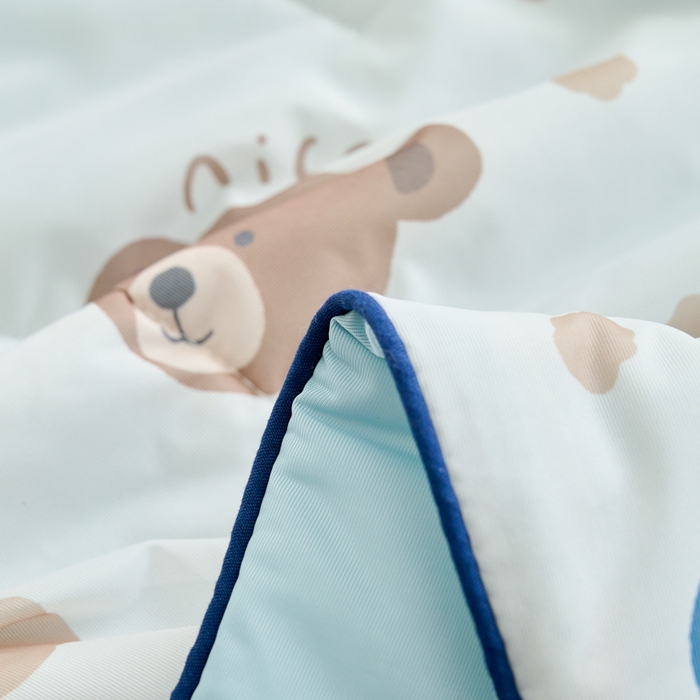 91家纺网 家纺一手货源 找家纺 吾诺家居 2024新款凉感冰柔丝印花夏被 可爱熊