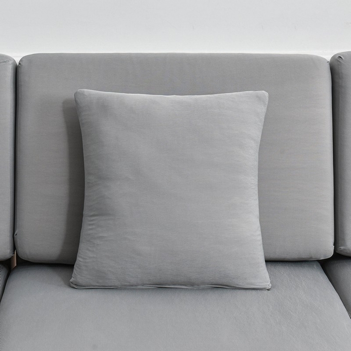 91家纺网 家纺一手货源 找家纺 兴妮雅家纺 2024新款冰丝面料组合沙发垫套 灰色