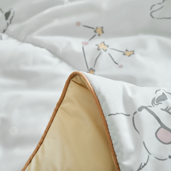 91家纺网 家纺一手货源 找家纺 吾诺家居 2024新款凉感冰柔丝印花夏被 灰狗