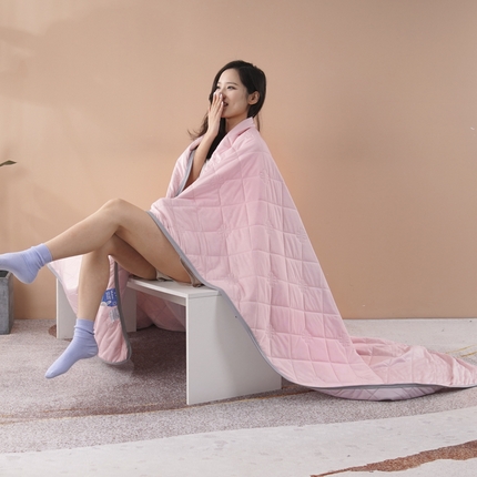 佳梦达2024新款凉感丝冰淇淋夏凉被 浅粉