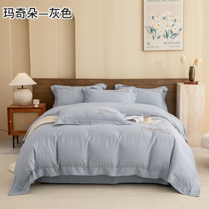 91家纺网 家纺一手货源 找家纺 （总）绒博士 2024新款120支天丝棉四件套-玛奇朵