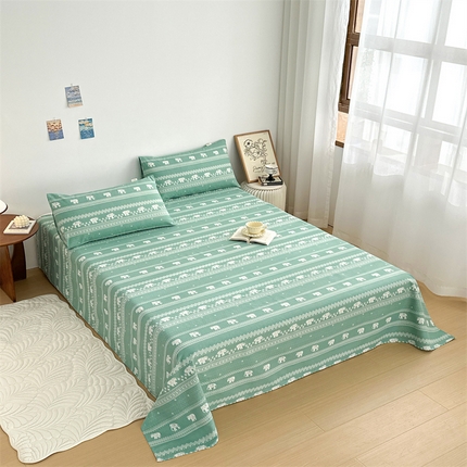 雨洋2025新款直播爆款老粗布凉席 芭提雅-绿