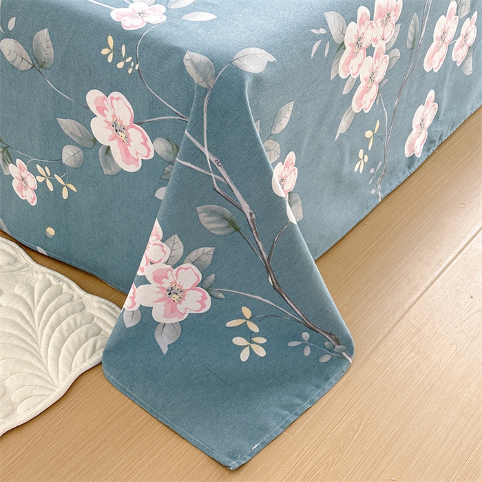 91家纺网 家纺一手货源 找家纺 雨洋2025新款直播爆款老粗布凉席 花语漫舞