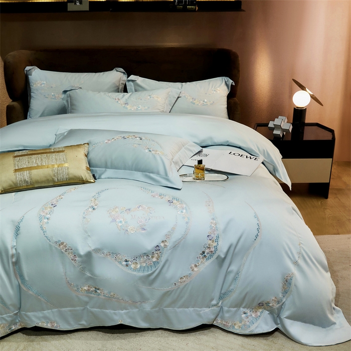 91家纺网 家纺一手货源 找家纺 （总）红番天家居馆 2025新款全棉长绒棉绣花工艺四件套-怡悦系列