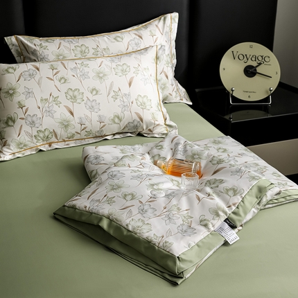 91家纺网 家纺一手货源 找家纺 （总）亚龙工厂店 2024新款水洗真丝夏被四件套