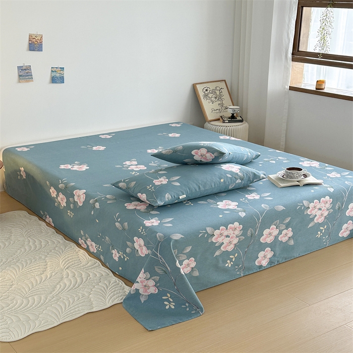 91家纺网 家纺一手货源 找家纺 雨洋2025新款直播爆款老粗布凉席 花语漫舞