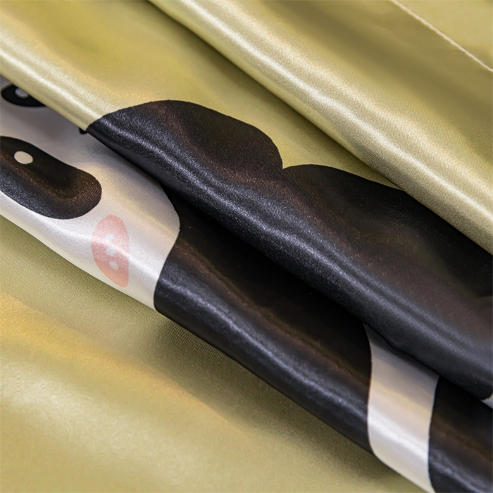 91家纺网 家纺一手货源 找家纺 梦舒羽 2025新款大版可水洗冰丝床笠宿舍床垫保护套三件套 小熊猫