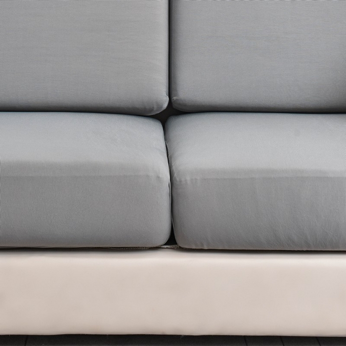 91家纺网 家纺一手货源 找家纺 兴妮雅家纺 2024新款冰丝面料组合沙发垫套 灰色