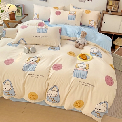 91家纺网 家纺一手货源 找家纺 港岛妹妹 2025新款单被套 布袋狗