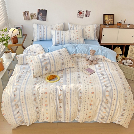 91家纺网 家纺一手货源 找家纺 港岛妹妹 2025新款单被套 花园小熊