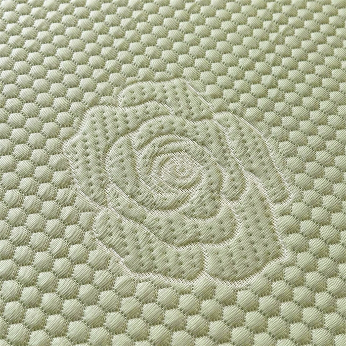 91家纺网 家纺一手货源 找家纺 恒爱A类冰丝豆豆床裙款国色天香系列凉席 抹茶绿