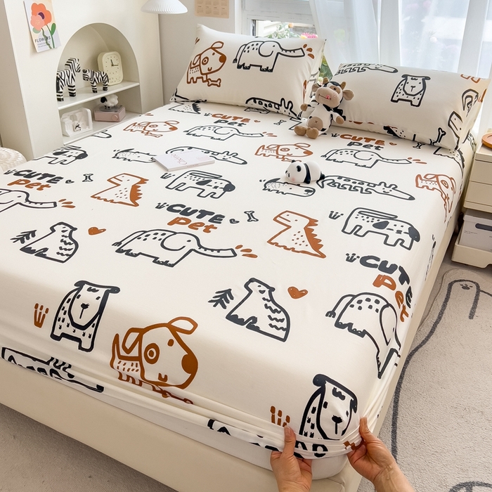 91家纺网 家纺一手货源 找家纺 优眠坊 2025新款全棉单床笠 多彩生活