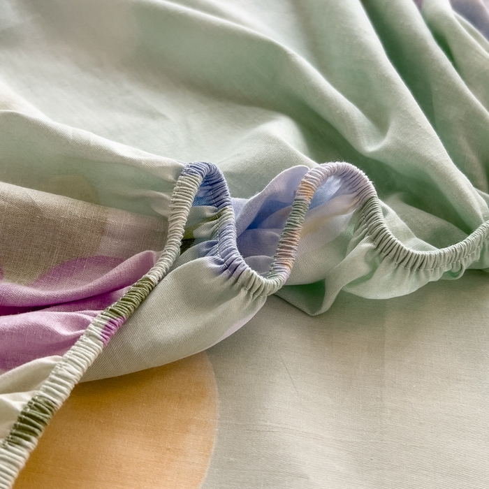 91家纺网 家纺一手货源 找家纺 优眠坊 2025新款全棉单床笠 仙花