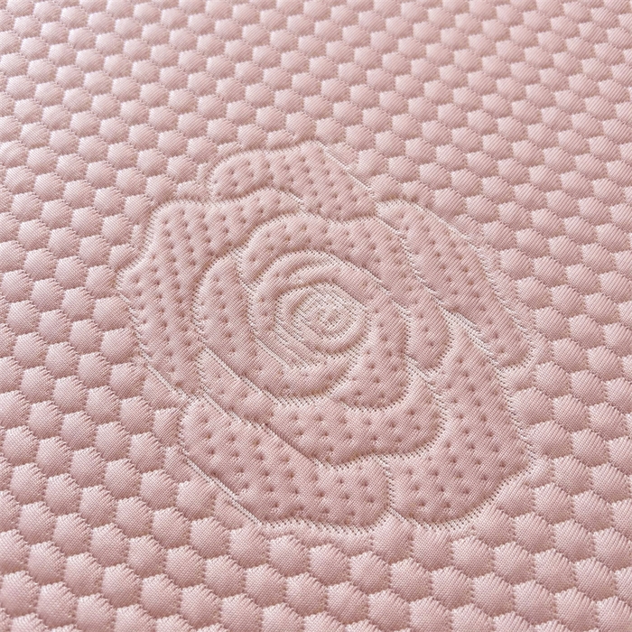 91家纺网 家纺一手货源 找家纺 恒爱A类冰丝豆豆床裙款国色天香系列凉席 粉玉