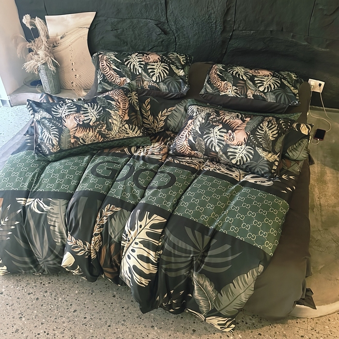 91家纺网 家纺一手货源 找家纺 （总）丽斐纺织 2024新款双面进口冰丝数码印花四件套水洗真丝四件套