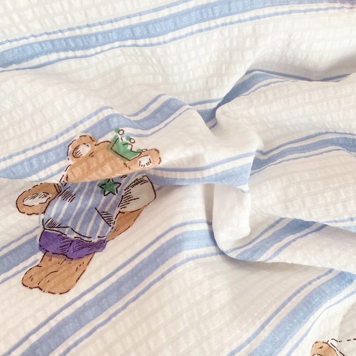 91家纺网 家纺一手货源 找家纺 羋多家纺 2024新款麻绳印花小米棉夏被云感泡芙棉被子泡泡纱单夏被（另有单独床盖）开心乐园