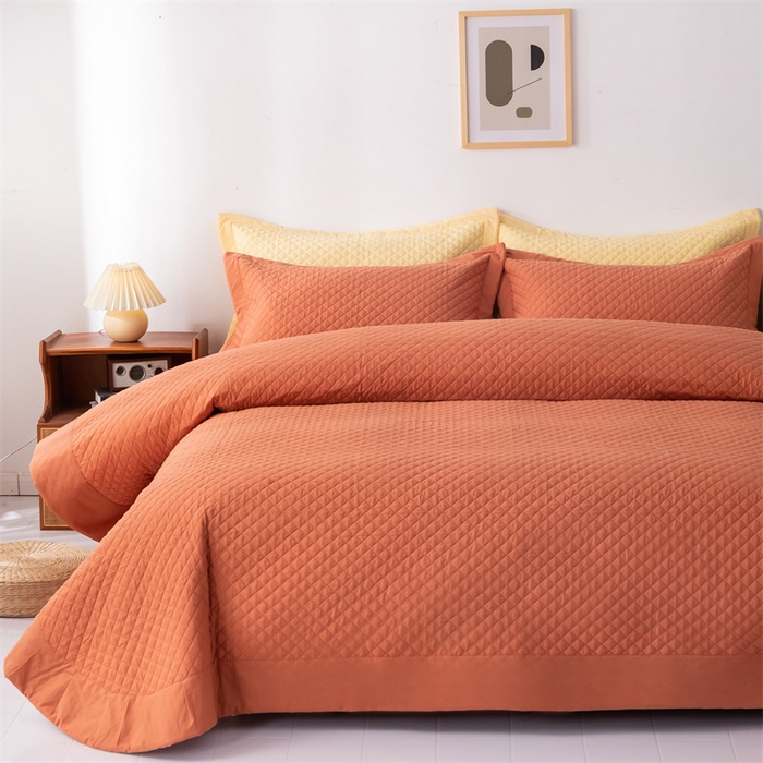 91家纺网 家纺一手货源 找家纺 （总）优乐家纺 2025新款全棉床盖三件套水洗纯棉夹棉绗缝加厚铺盖