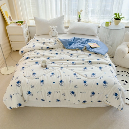 花言狐语 2025新款A类水洗泡泡棉大豆纤维夏凉被 太空人