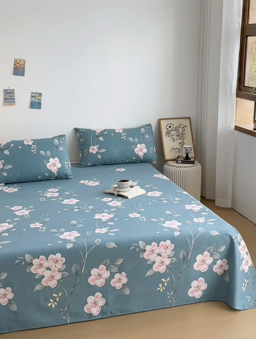 91家纺网 家纺一手货源 找家纺 雨洋2025新款直播爆款老粗布凉席 花语漫舞