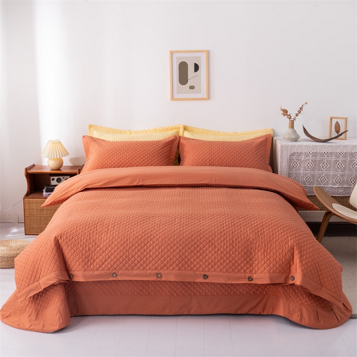 91家纺网 家纺一手货源 找家纺 （总）优乐家纺 2025新款全棉水洗纯棉夹棉绗缝加厚四件套