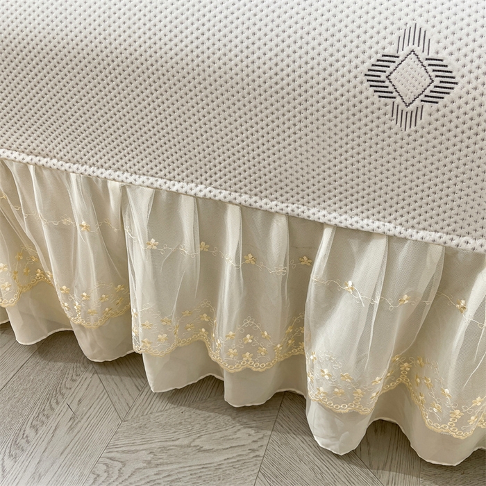 91家纺网 家纺一手货源 找家纺 恒爱2024新款冰感豆豆床单款凉席 水仙百合-灰