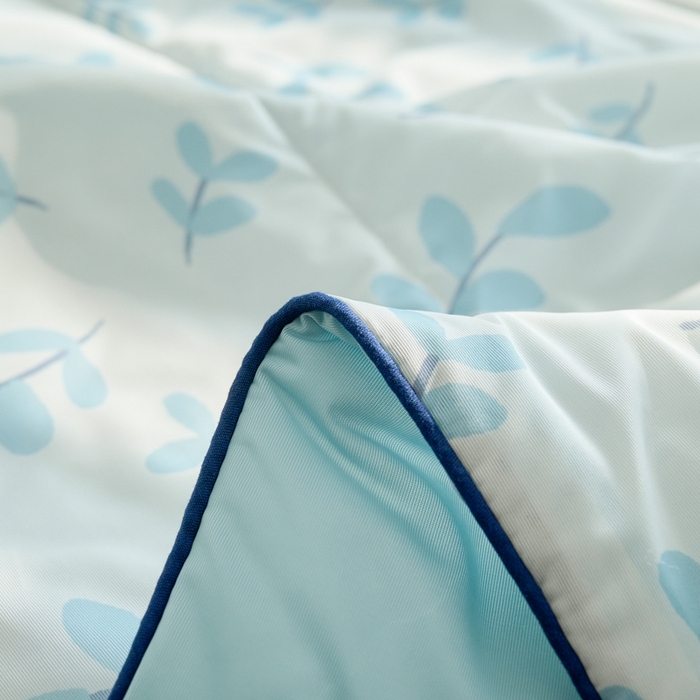 91家纺网 家纺一手货源 找家纺 吾诺家居 2024新款凉感冰柔丝印花夏被 叶子兔