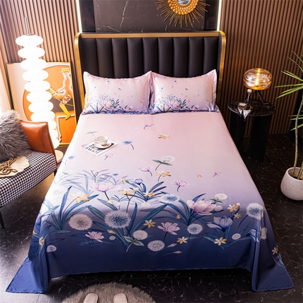 91家纺网 家纺一手货源 找家纺 （总）梦舒羽 2025新款大版可水洗冰丝床单宿舍床垫保护罩三件套